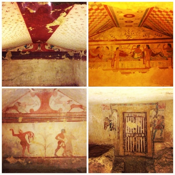 I dipinti delle tombe etrusche nella Necropoli di Tarquinia