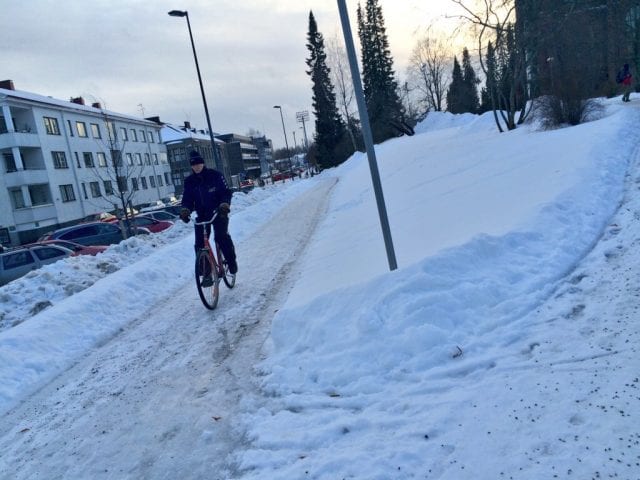 In bici a Mikkeli, Finlandia