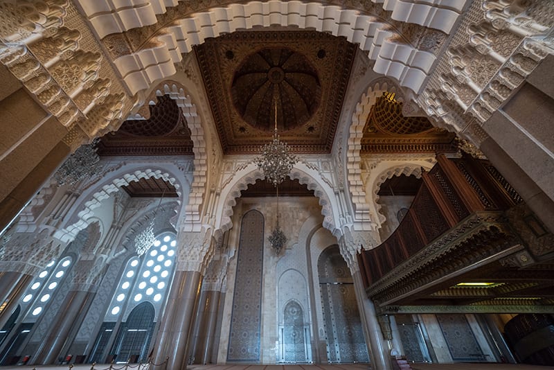 Interno della Moschea di Hassan II