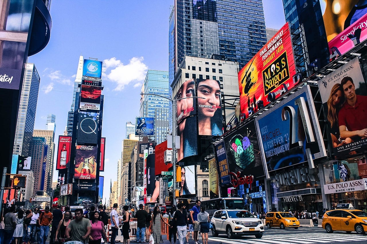 Manhattan a new york e il Times Square.