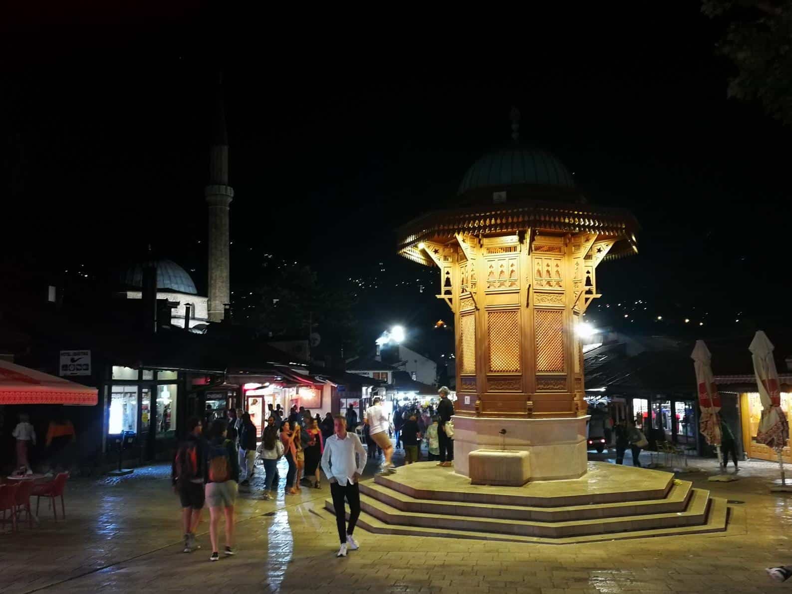 Piazza Sebilj a Sarajevo
