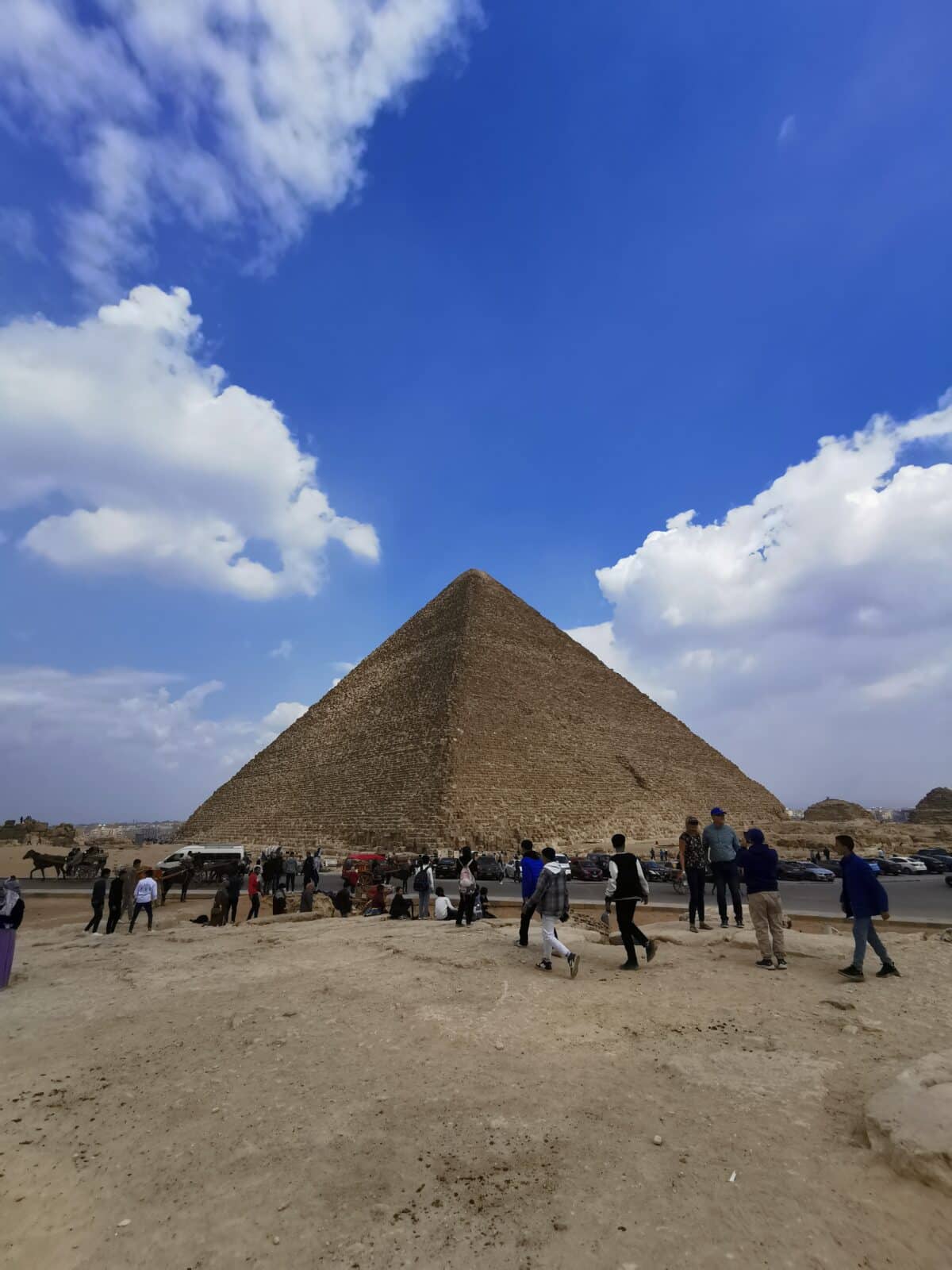 Vista sulla primade di Chefren in Egitto