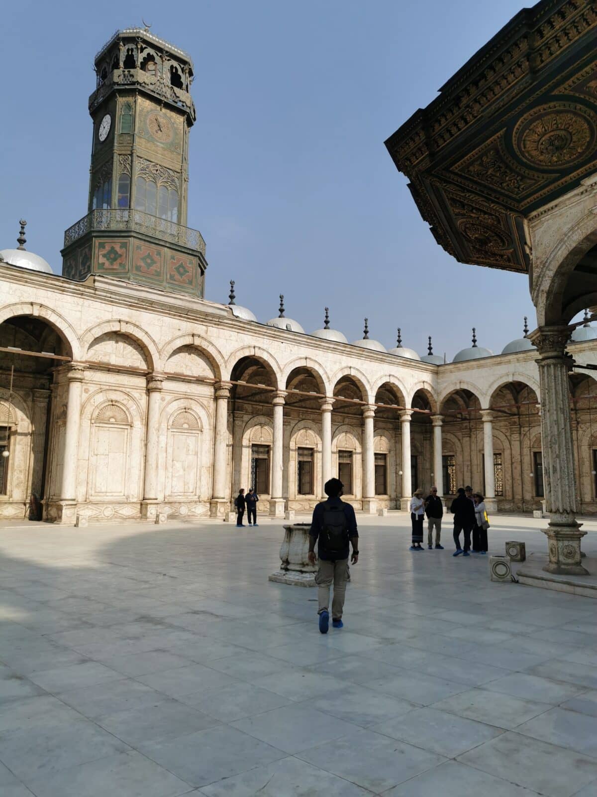 La zona centrale della moschea di Mohamed Ali al Cairo