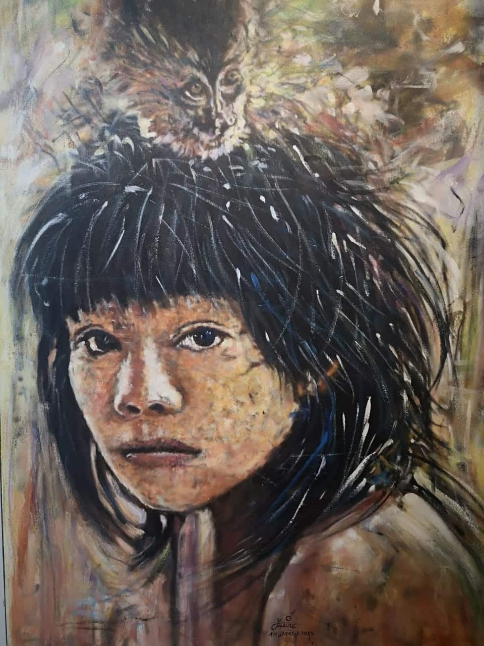 Dipinto fatto da una Tribù della foresta Amazzonica.
