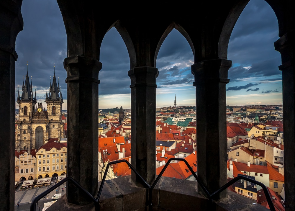 Vista dal vecchio municipio su Praga