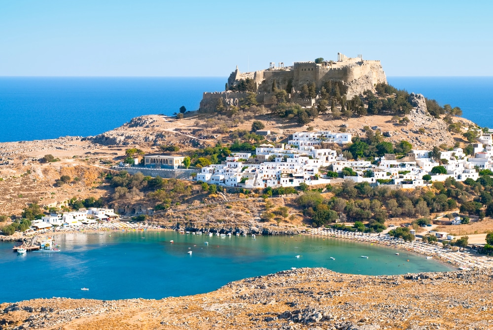 Acropoli nell'antica città greca Lindos