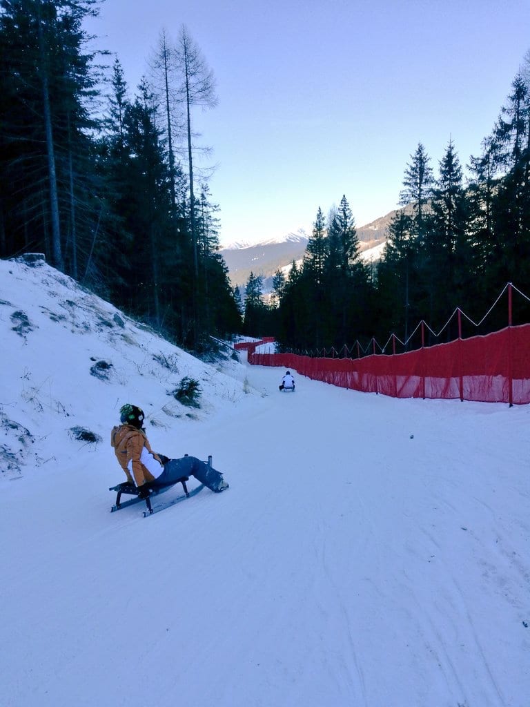 Slittino, Croda Rossa, Moso, pista Croda Rossa, San Candido, Tre Cime, Dolomiti, Alto Adige, Sud Tirolo