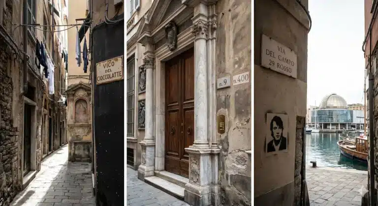 Collage dei caruggi di Genova