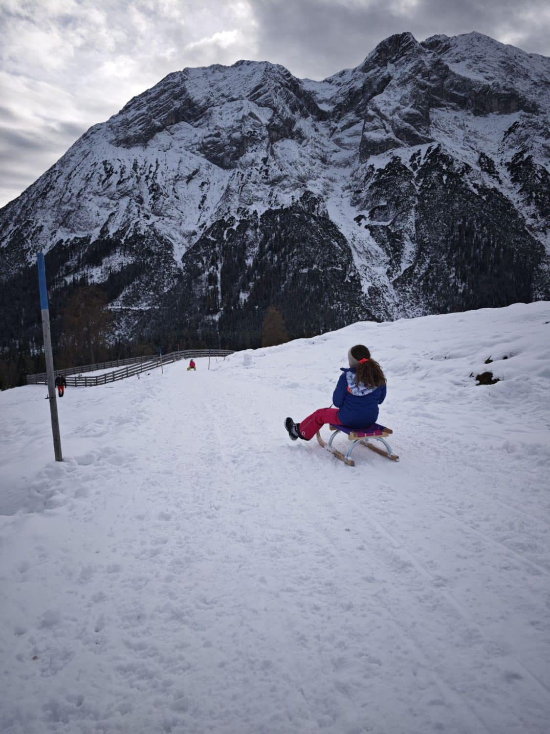 slitta dal Rifugio Hämmermoosalm