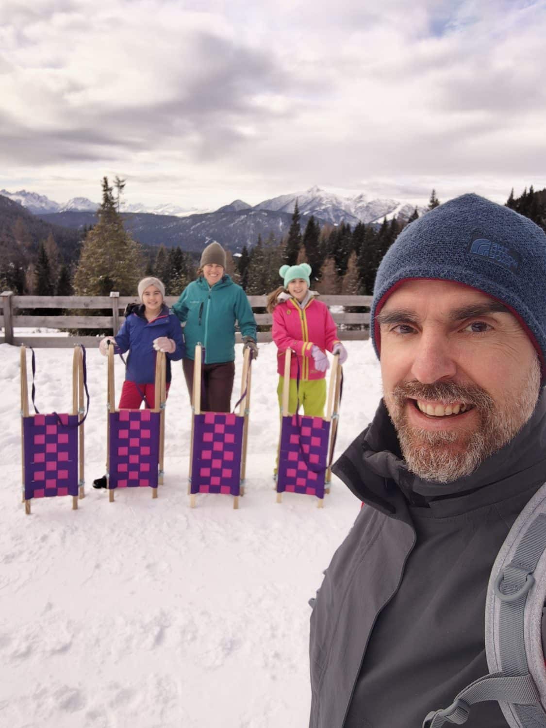 slitta dal Rifugio Hämmermoosalm