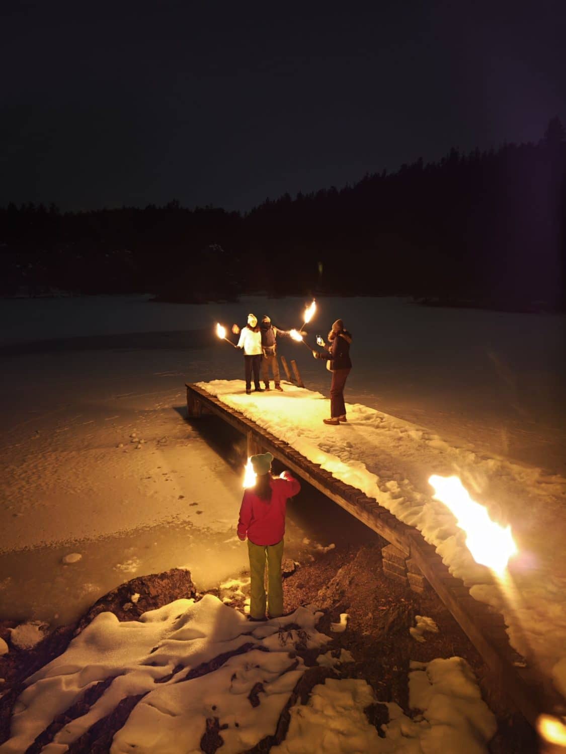 trekking con torce a seefeld