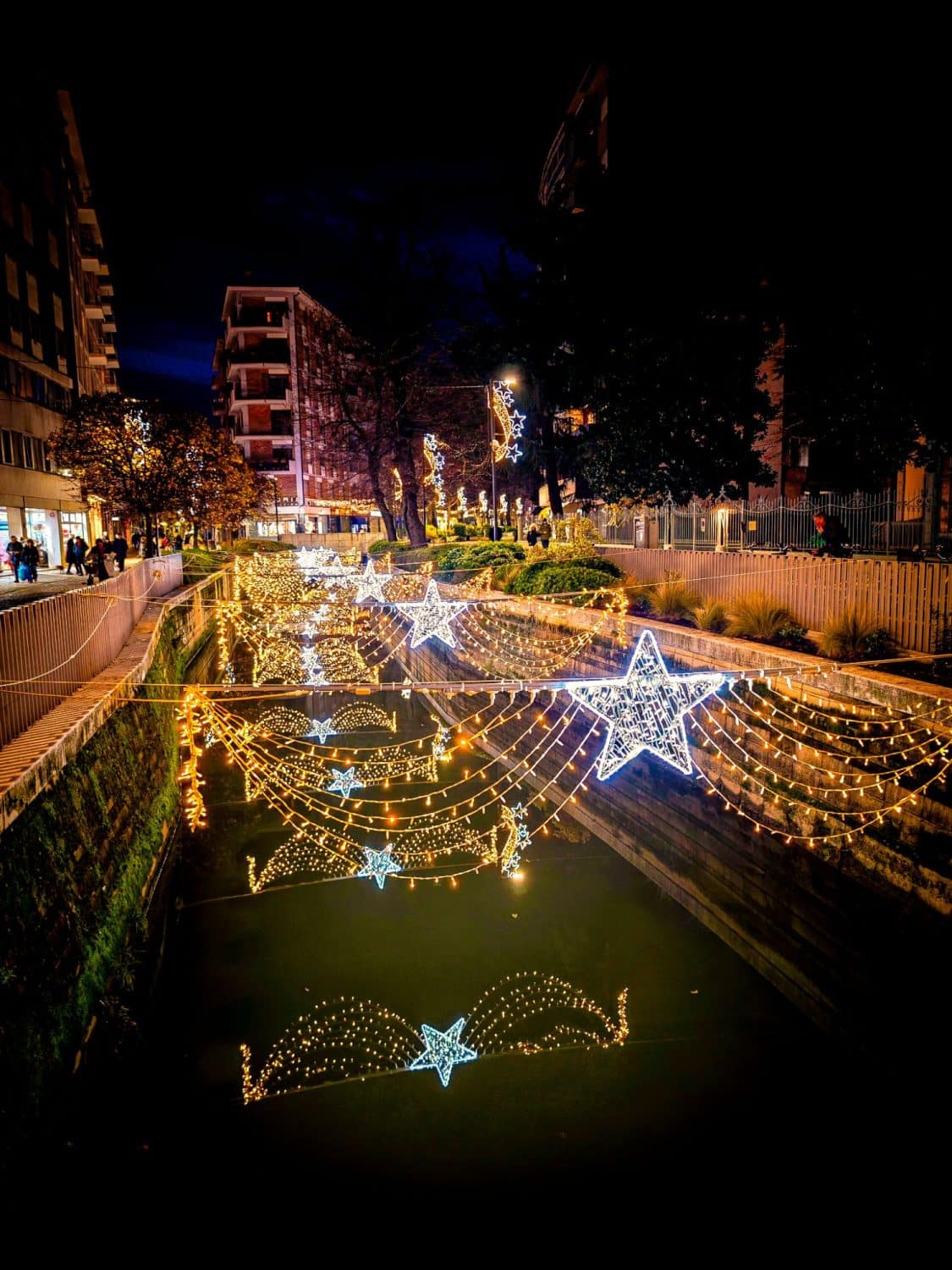 Canali illuminati Mestre Natale